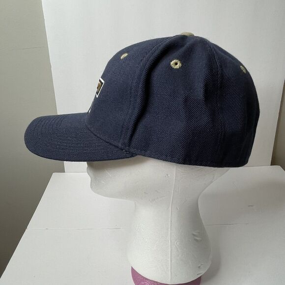 Georgia Tech Hat Mens Blue Yellow Fitted 7 3/8 Zephyr Buzz NCAA Football Cap - Picture 7 of 9